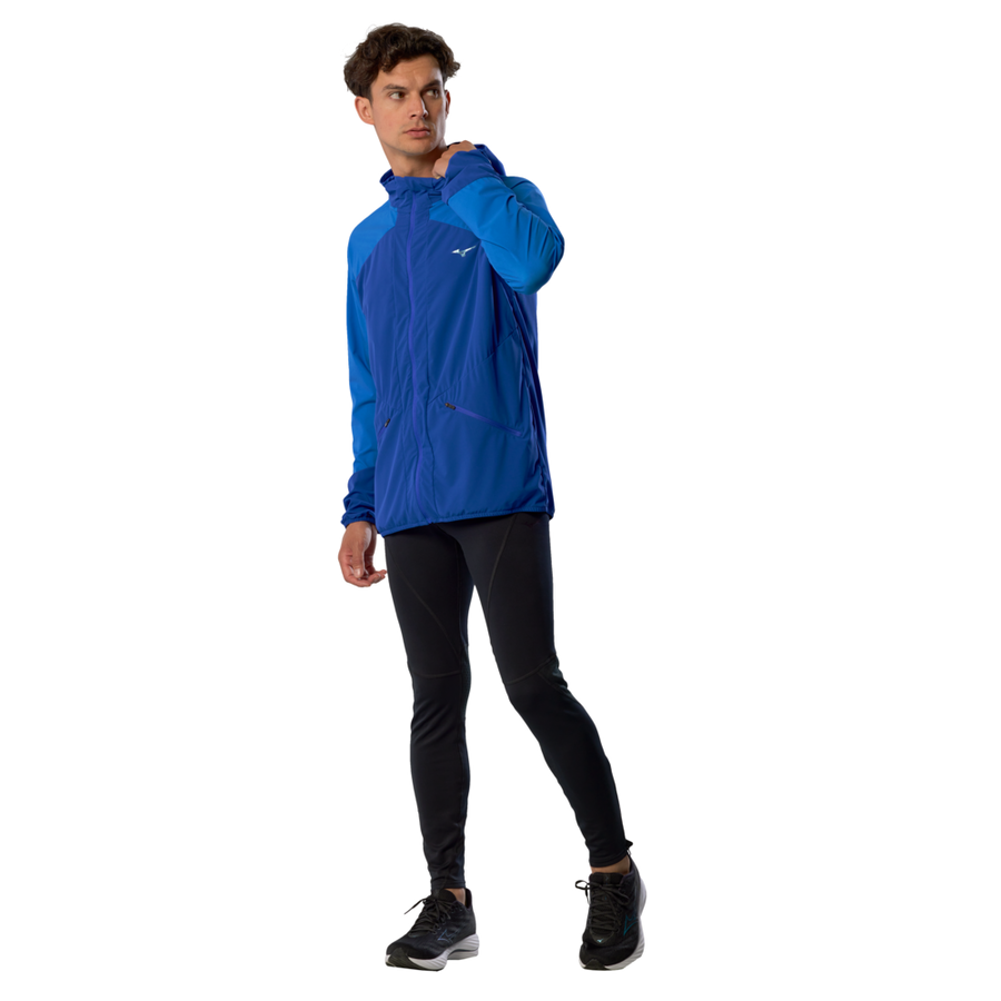 Mizuno Active Warmalite Hybrid Full Zip Hooded Long Sleeve Top  Princess Blue